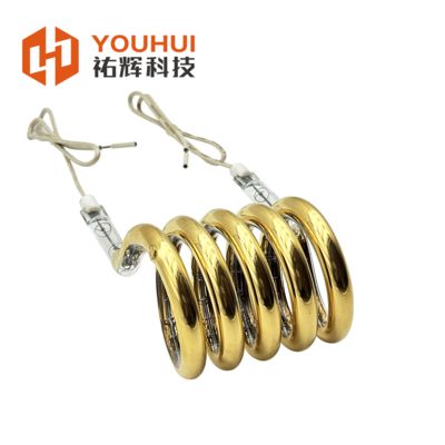 좋은 가격 24-575V 전압 39-600mm 외부 지름 1100-2600°C 필라멘트 온도 반지 적외선 램프 원형 적외선 히터 튜브 온라인으로