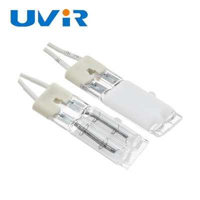 백색 코팅 트윈 튜브 적외선 가열 램프 450W 115V 11x23mm